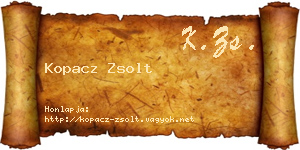 Kopacz Zsolt névjegykártya