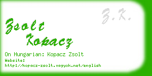 zsolt kopacz business card